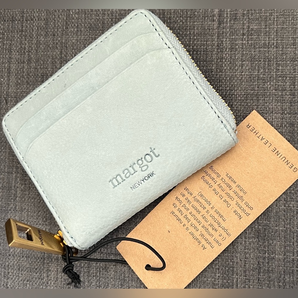 NWT MARGOT LEATHER SMALL ZIP AROUND WALLET